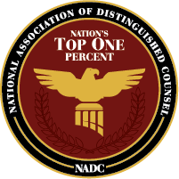 Top one percent National Association of Distinguished Counsel